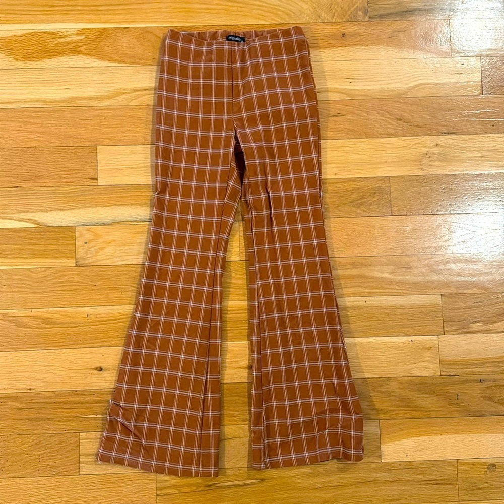 Originalality Plaid Flare Leg Pants Girls 10